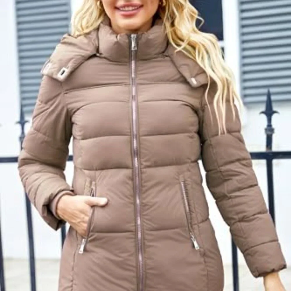 Packable Puffer Jacket Lightweight Thickened Down Winter Coat Chic